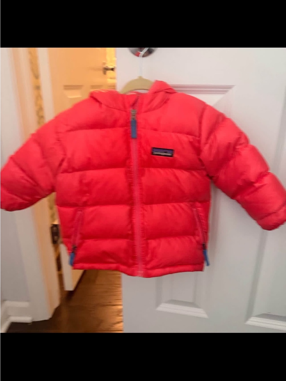 Patagonia Kids Coral-Red Puffer Jacket